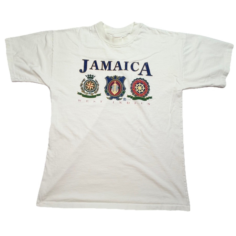 Vintage Jamaica West Indies Tourist T-Shirt Medium White Single Stitch